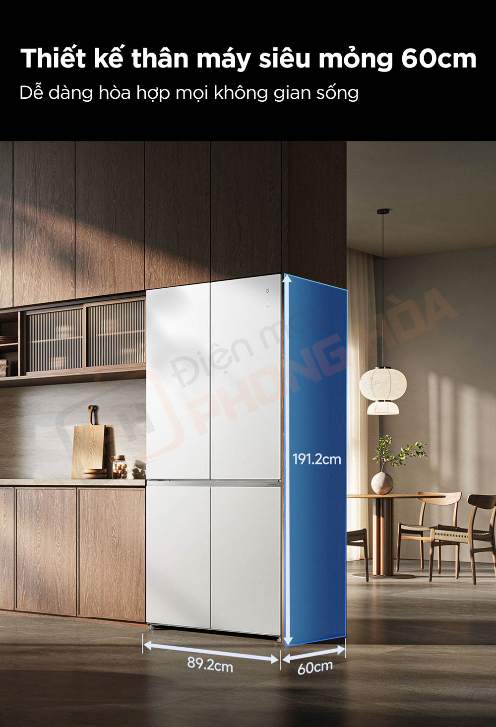 tu lanh 4 canh xiaomi mijia 560l pro 11 Tủ lạnh 4 cánh Xiaomi Mijia 560L Pro