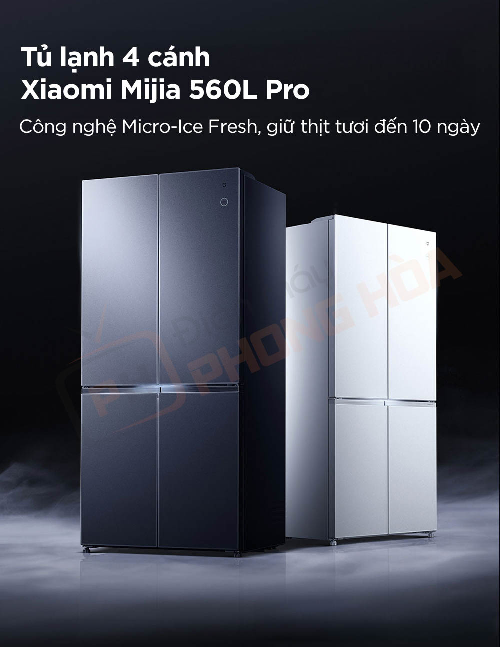 tu lanh 4 canh xiaomi mijia 560l pro 2 Tủ lạnh 4 cánh Xiaomi Mijia 560L Pro