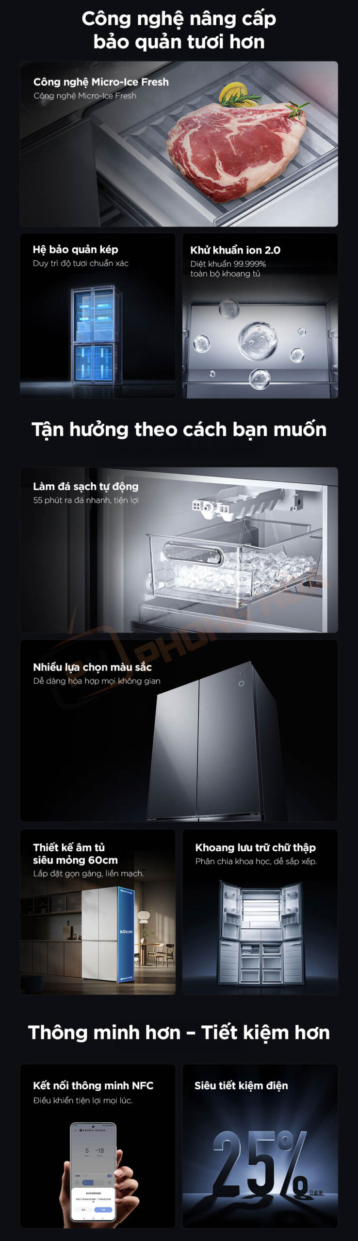 tu lanh 4 canh xiaomi mijia 560l pro 3 scaled Tủ lạnh 4 cánh Xiaomi Mijia 560L Pro