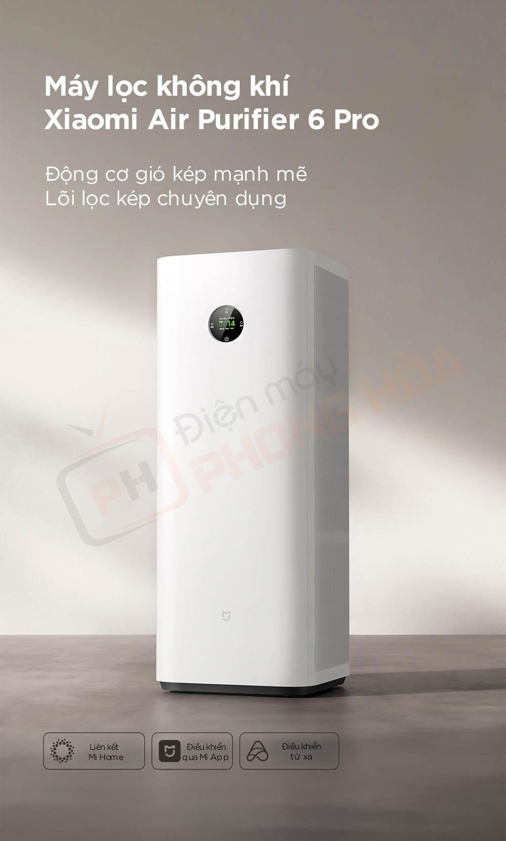 may loc khong khi xiaomi air purifier 6 pro 1 Máy lọc không khí Xiaomi Air Purifier 6 Pro