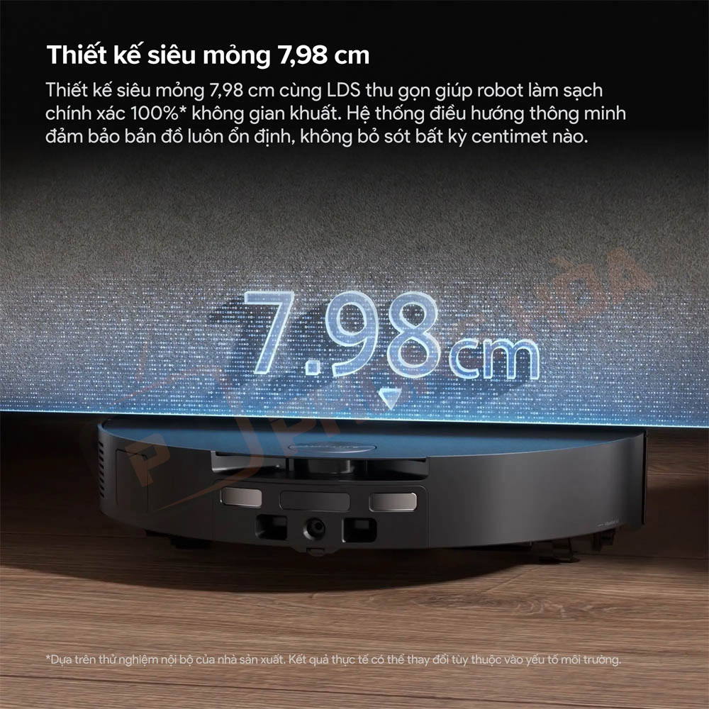 robot hut bui lau nha roborock saros 20 sonic 3 Thiết kế siêu mỏng 7.98 cm